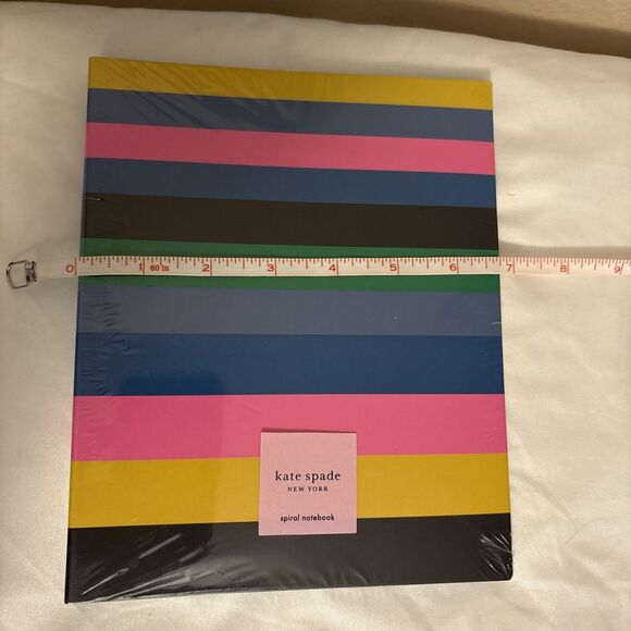 NWT-Kate Spade New York Enchanted Stripe Concealed Spiral Notebook - Picture 9 of 9